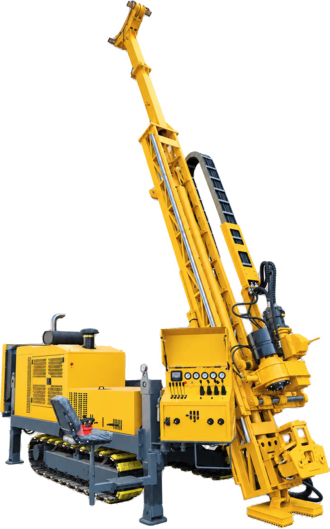 Actual yellow TSHC-1600 hydraulic crawler core drilling rig